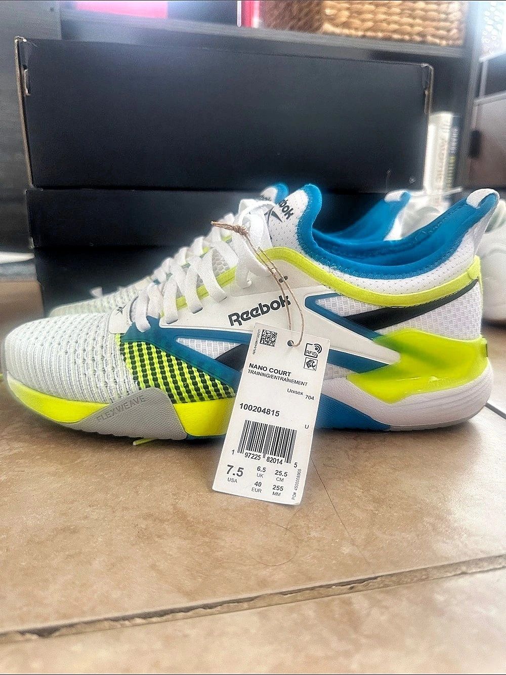 Reebok Nano Court Women's Athletic Shoes White & Blue US 9 NWT